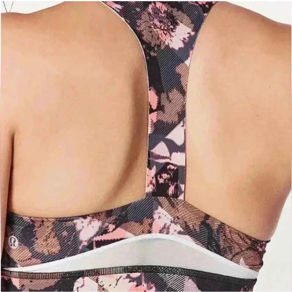 Lululemon Break Free Bra Peony Multi | Size 8 EUC